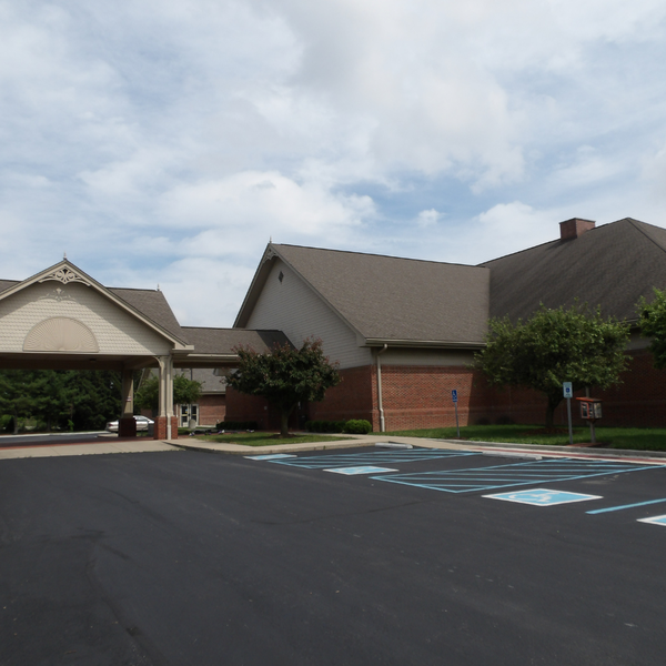 A picture of Hamilton North Public Library from the side.