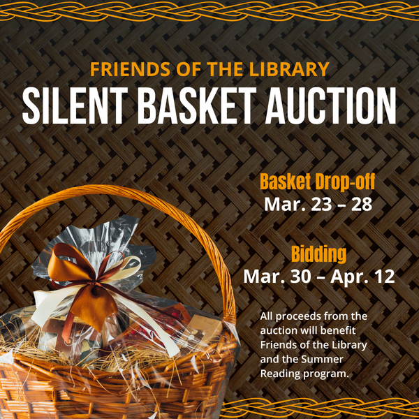 Easter eggs in the grass and flowers can be found at the bottom with a large, speckled egg in the middle showcasing the information found on the flyer. A pink and royal background design can be found behind the title.