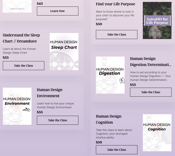 Explore Kelsey's classes on Astrology and Human Design