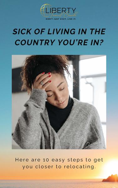 Sick of living in the country you're in book