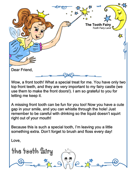 FreePrintable.net: Tooth Fairy Letters & Hero Biographies