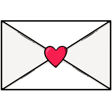 illustration enveloppe d'amour