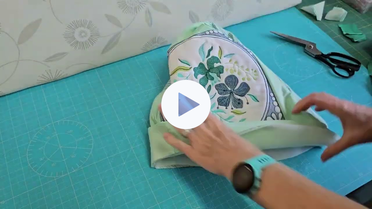 Create a Big Block Bag with our Flower Carpet machine embroidery designs from astitchahalf.net