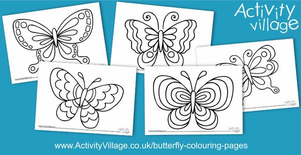 New bold and beautiful butterfly colouring pages - perfect for displays