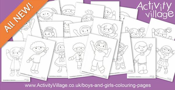 A big set of new boys and girls colouring pages for younger kids