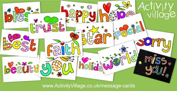 Brand new greetings cards with special messages
