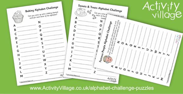 We've topped up our alphabet challenge puzzles with 3 new challenges ...