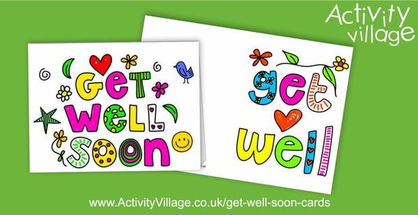 2 cheerful new Get Well Soon cards