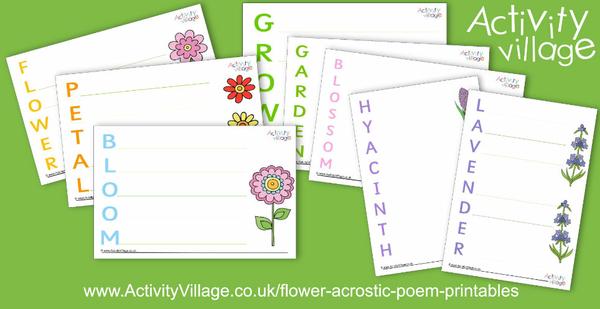 We've been topping up our flower acrostic poem printables with these pretty new additions