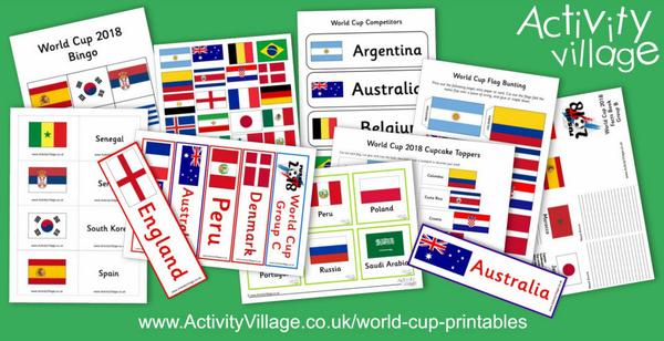 Exciting new World Cup printables
