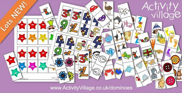 So many new sets of printable dominoes!