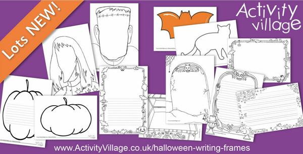 More Halloween frames for writing and drawing projects