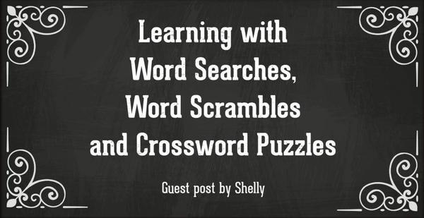 Learning with word searches, word scrambles and crossword puzzles