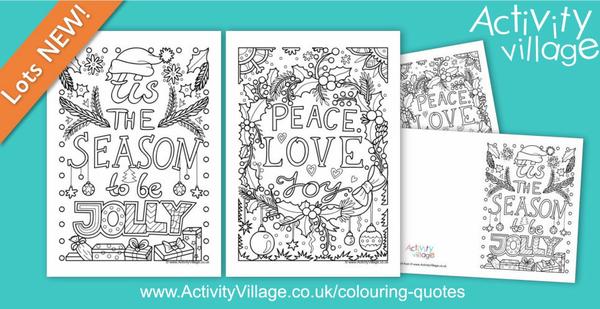 2 new colouring quotes with a Christmas theme this week