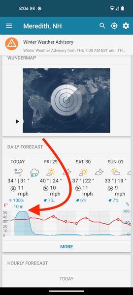 screenshot of WX app