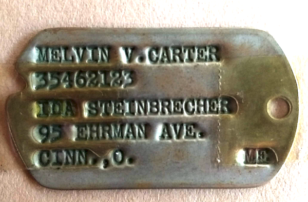 melvin carter pfc dog tag