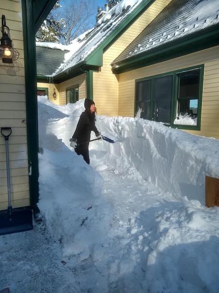 shovel snow swain road