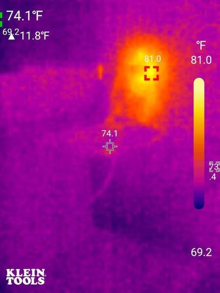 infrared image of gfci outlet