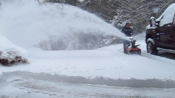 toro power clear 60V snowthrower in action