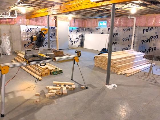 tim carter's son's unfinished basement