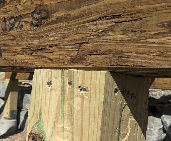 deck beam and post