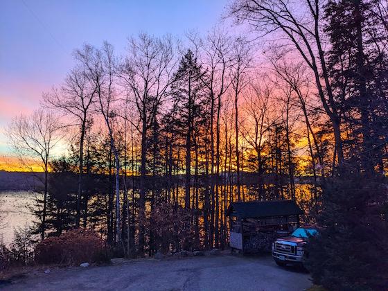 sunrise over lake winnisquam nh