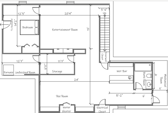 son's basement floorplan