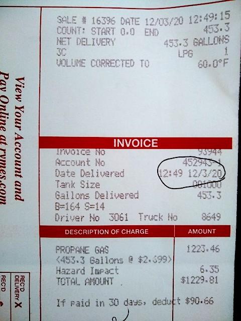 propane bill