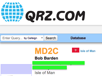 MD2C QRZ listing