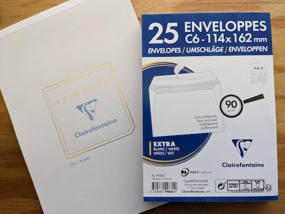 clairefontaine paper envelopes