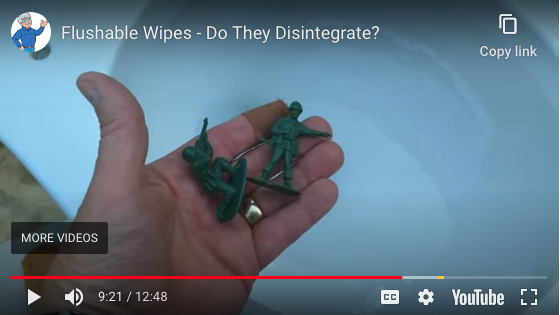 flushable wipes video