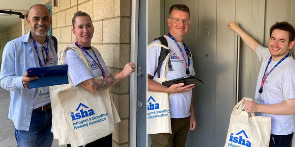 ISHA staff knocking on doors in Islington.
