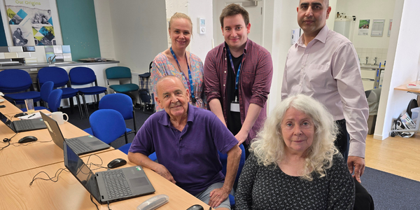 ISHA staff, our lead developer and two ISHA residents during a consultation meeting for our new website