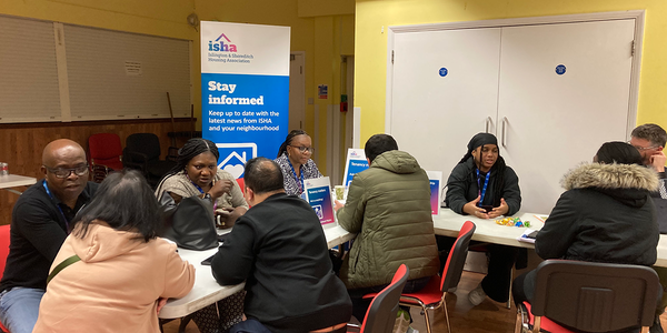 Residents and ISHA staff at the Waltham Forest Neighbourhood Night.