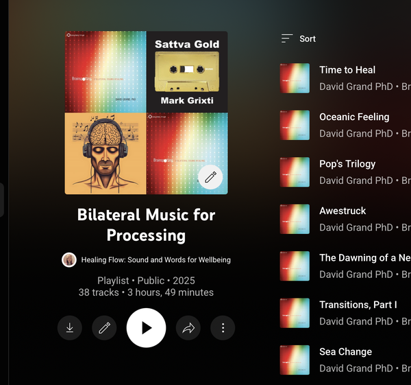 Thumbnails of music tracks