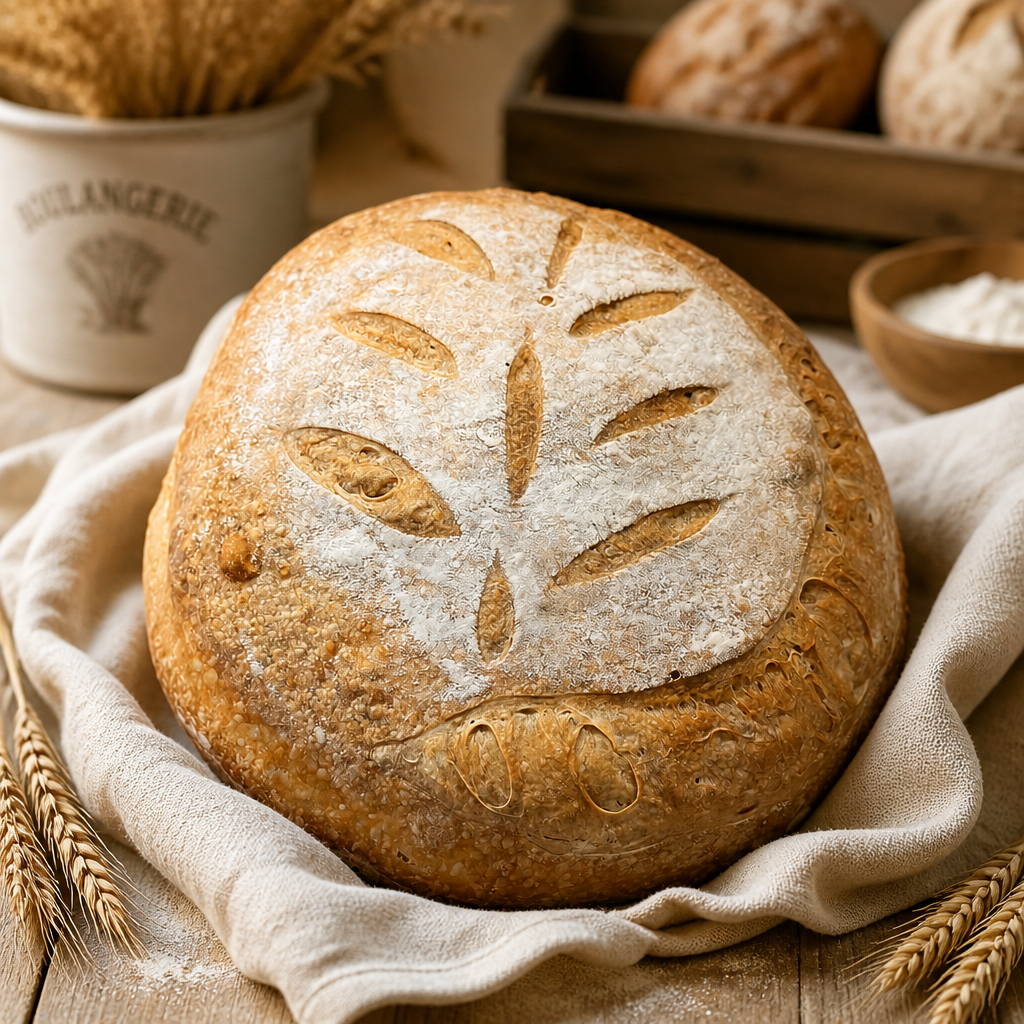 Classic round sourdough loaf