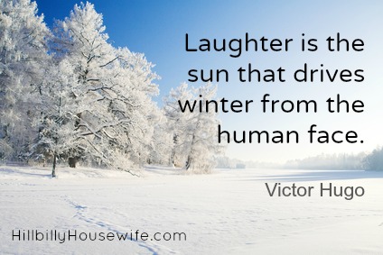 Laughter Is The Sun That Drives Winter From The Human Face