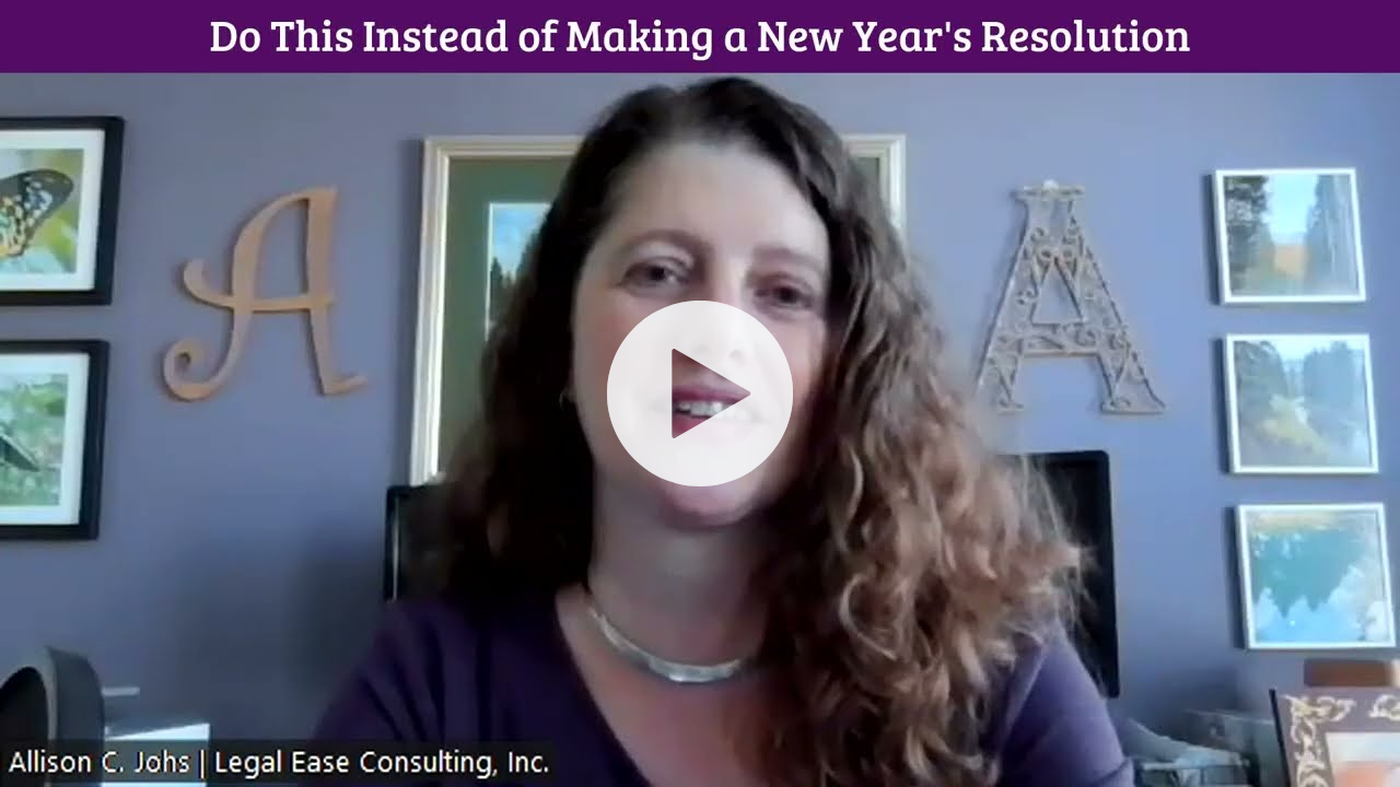 Allison Johs: Do This Instead of Making a New Year's Resolution