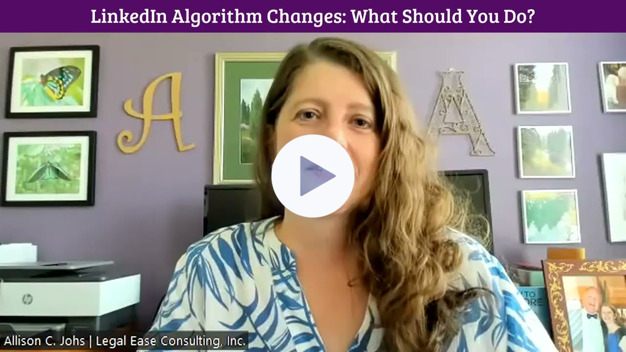 Allison Johs: LinkedIn Algorithm Changes: What Should You Do?