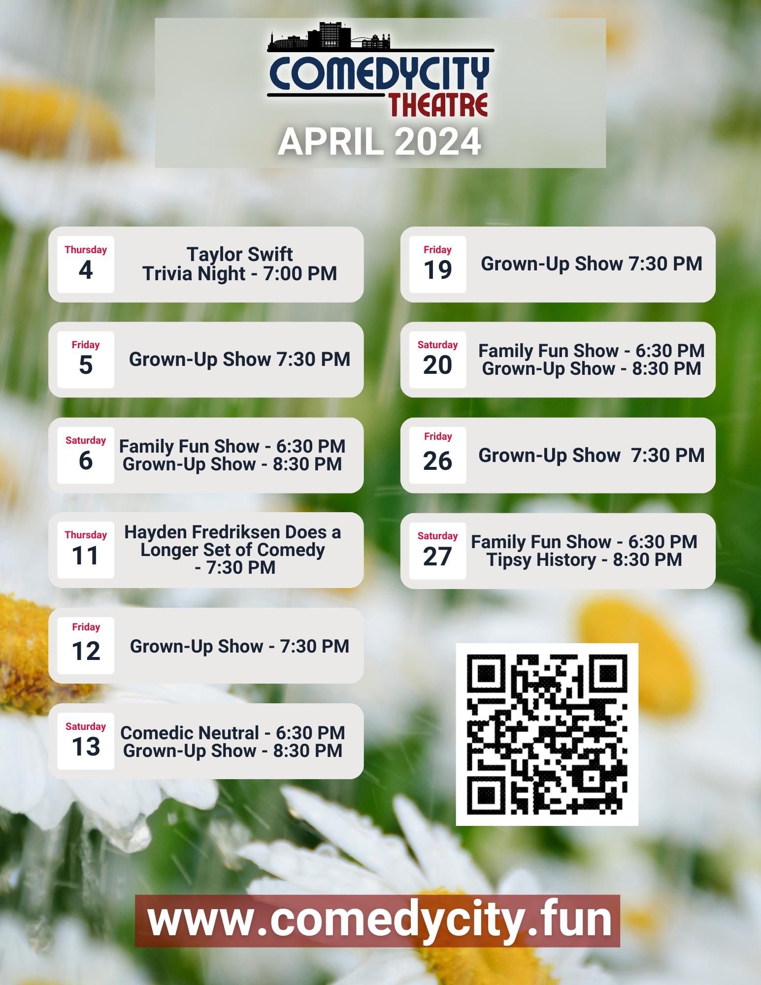 ComedyCity Green Bay April 2024 Events