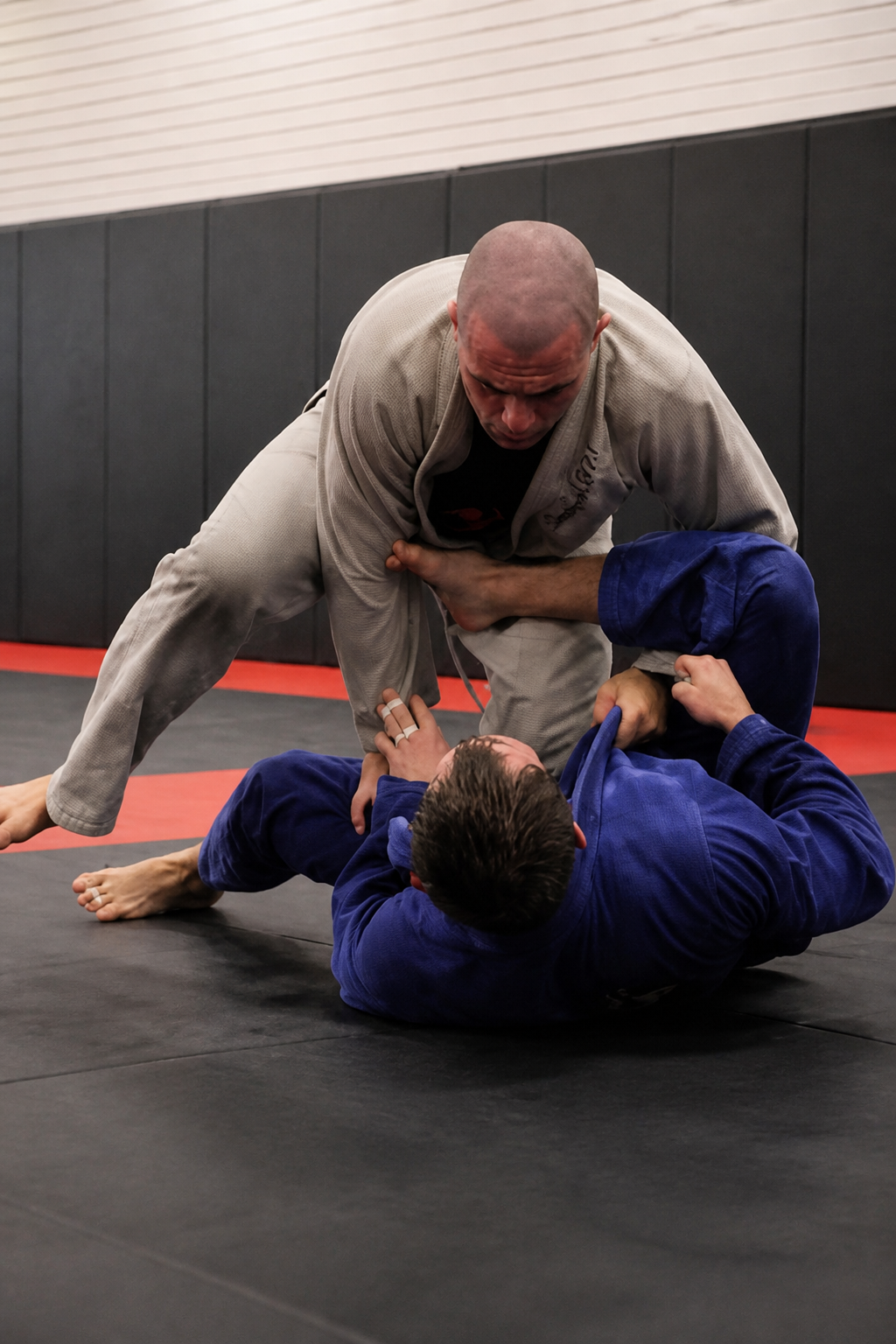 Bobby Collins passing guard during BJJ training