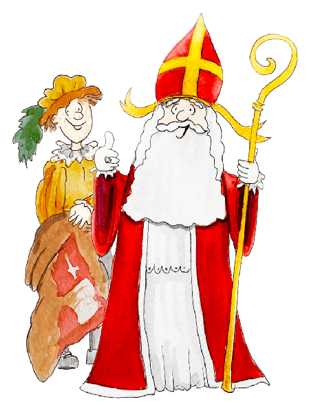 Sint en Piet uit het nieuwe Sinterklaas Surprisespel