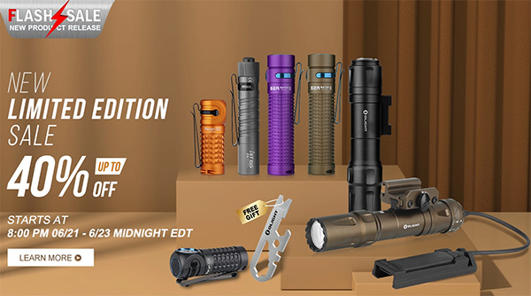 Olight Father's Day 30-40% OFF Flash Sale!