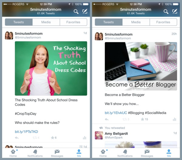 Twitter Mobile Examples