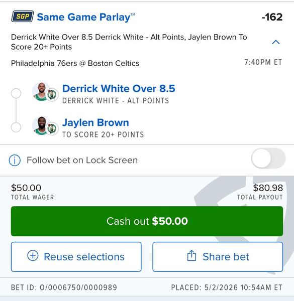 Bonus Play - NBA SGP