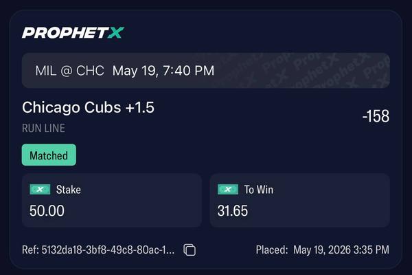 VIP Play - Chicago Cubs +1.5 Run Line