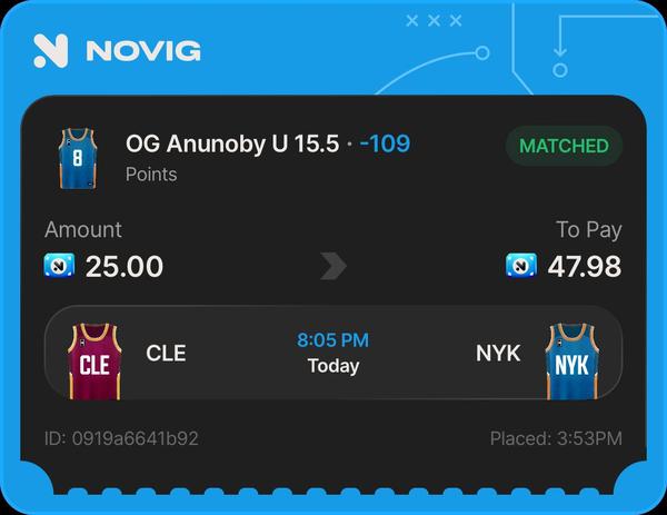Bonus Play - OG Anunoby Under 15.5 Points