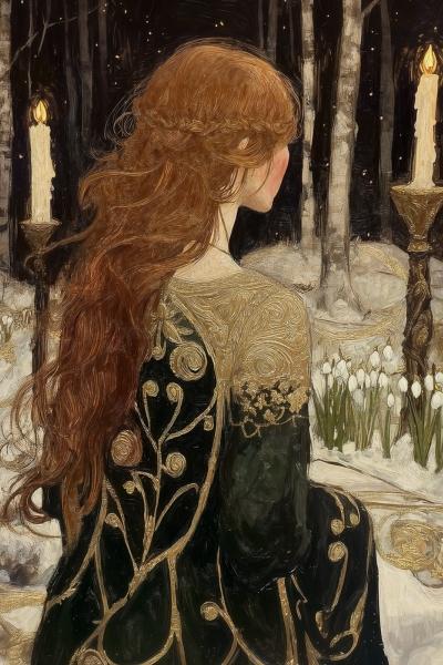 The Goddess Brigid's Snowdrop Forest