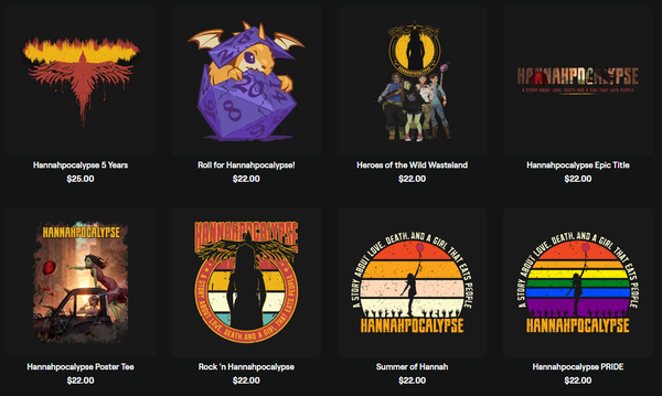 Image of some of the designs on the Red Fathom storefront