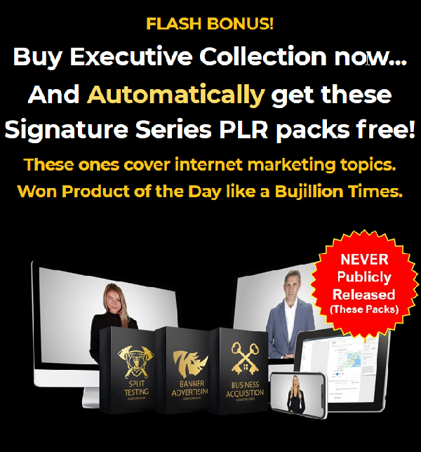 One of the bonuses for Executive PLR Series